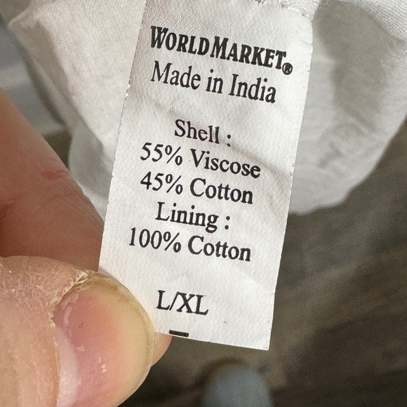 World Market Cottagecore White Maxi Dress Sz L/XL Flutter Sleeve Boho Fairycore - Picture 16 of 16